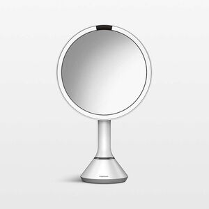 simplehuman 8" Round Sensor Makeup Mirror with Touch-Control Light Setting